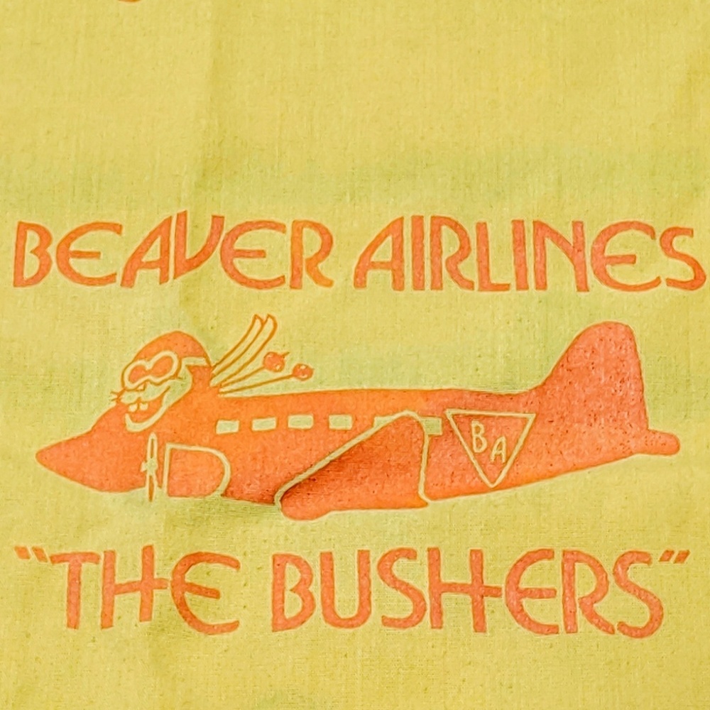 Cheeky yellow orange Beaver Airlines bandana